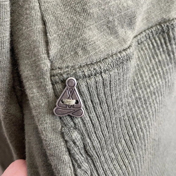 Neon Buddha Cowl Neck Tunic Sage Green Women’s XS Kangaroo Pocket Cotton - Picture 3 of 7